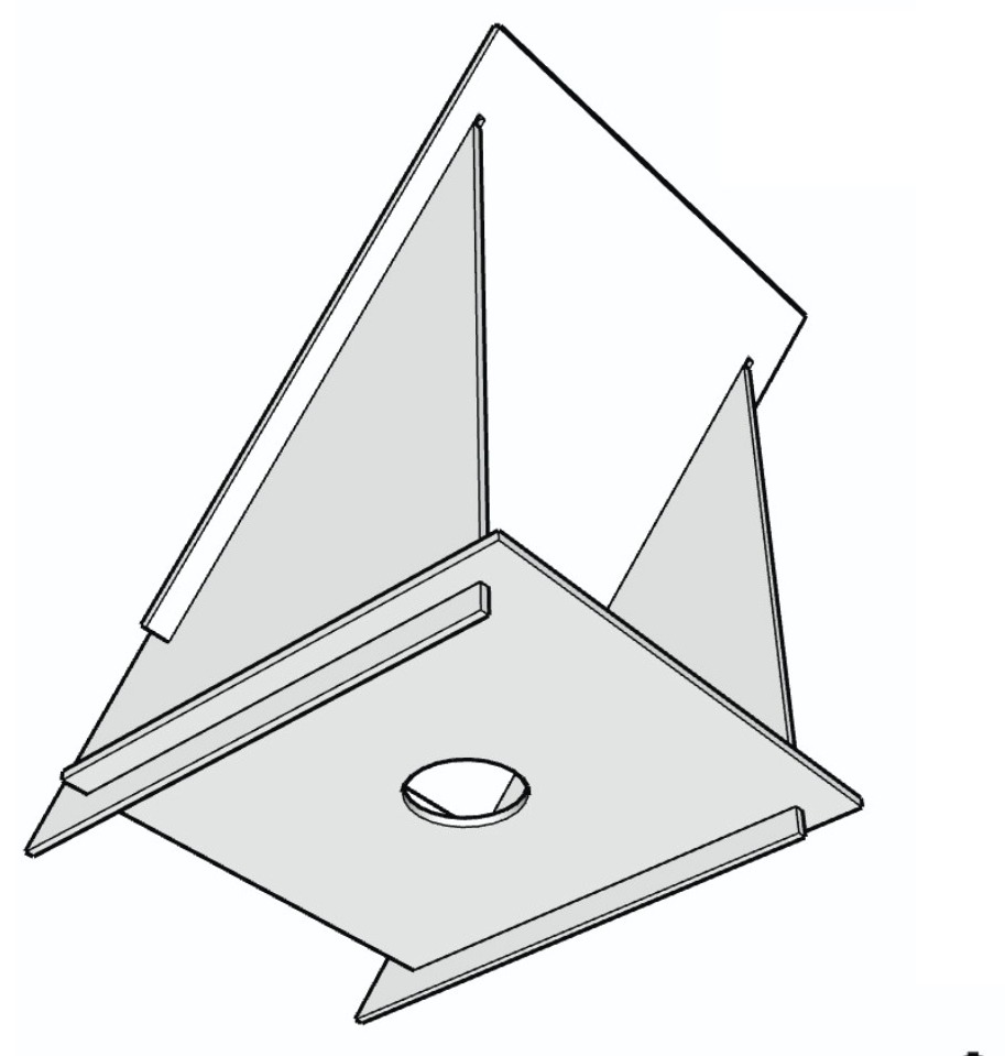 Lamp 3D model, worm's eye view