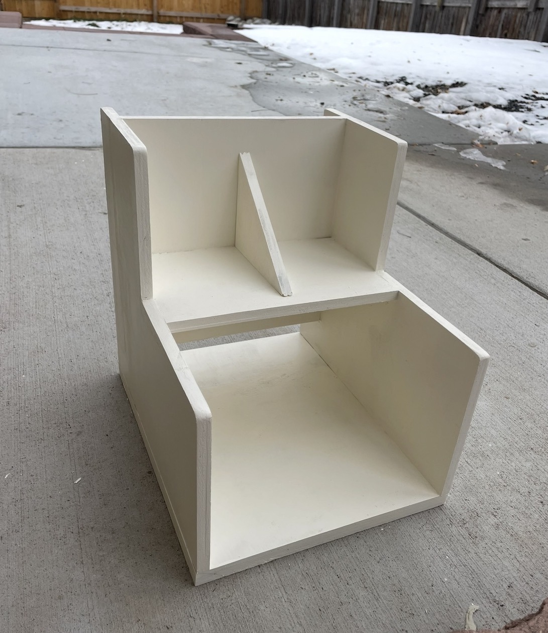 Spice rack shell, primed and unpainted
